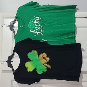 Lot of 2 NWT woman's plus size st. Patrick's day tshirts